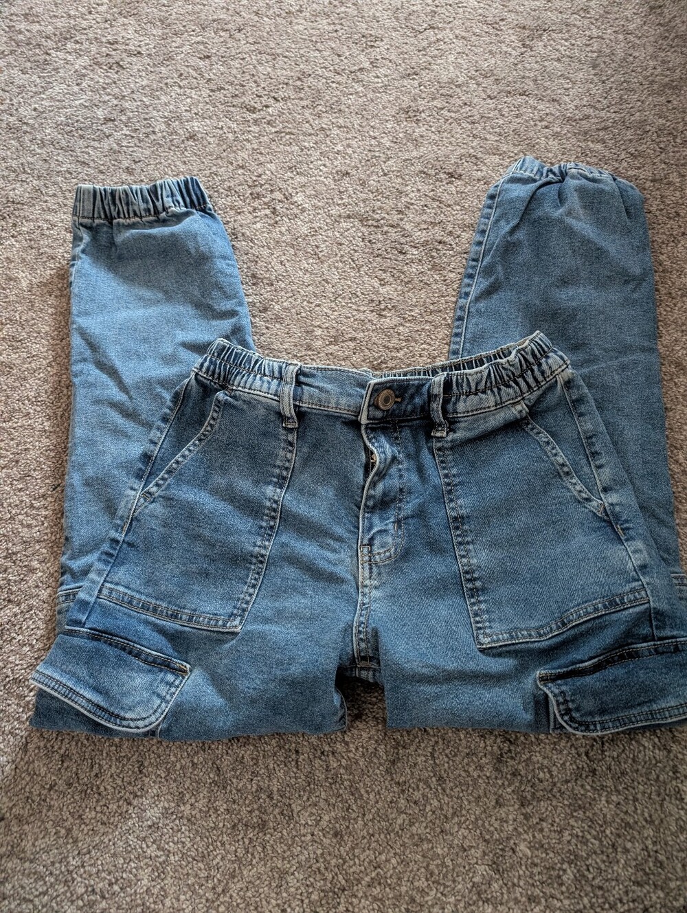 SO High Rise Cargo Jogger Mom Jeans